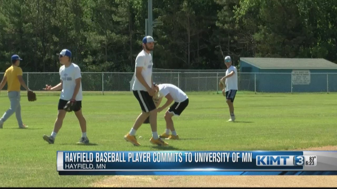 Hayfield baseball player commits to University of MN YouTube