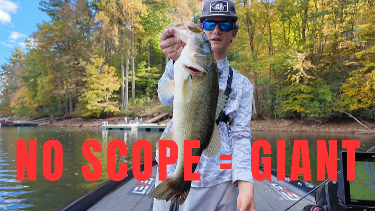 DITCHED LIVESCOPE AND CAUGHT A GIANT |  Fall Bass Fishing