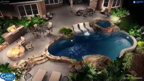 Custom Pool Design By: Kevin Hernandez of Gary Pools. 2018