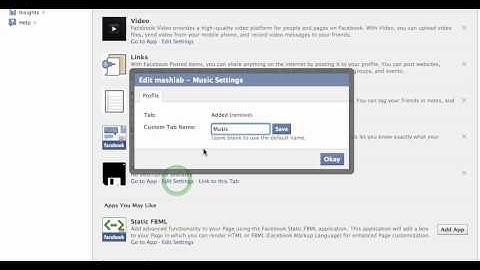 Change Facebook Tab Name of an application on your fan page