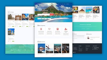 Single Page Website Using HTML, CSS & jQuery | One Page Website