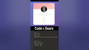💻 Modern HTML & CSS Profile Card | Stylish UI Design Tutorial
