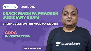 CRPC | Investigation | MPJS Mains 2021 | MP ADPO | Harsh Behari | Judiciary Exam