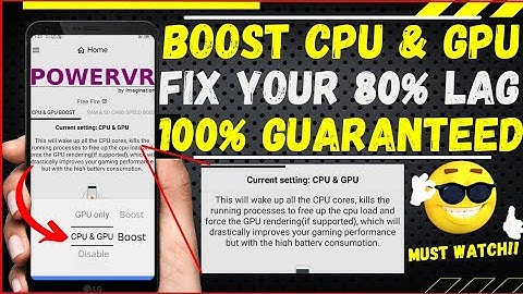 Boost CPU And GPU For Gaming In Android | Fix 60% Lags In Any Game Guaranteed | 100% Working Method