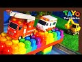 Machen Sie eine Legobrücke für den Feuerwehrauto! l Schweres Fahrzeug Lego Play l Tayo Deutsch
