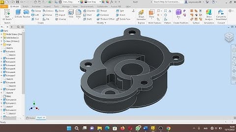 Gear Box Cover Autodesk Inventor 2023 2022 2021 2020 2019 Tutorials #inventor2023 #cad #solidworks