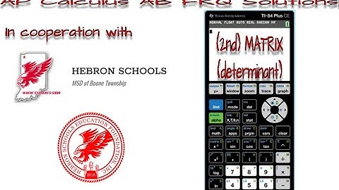 Calculating the Determinant of a Matrix (TI 84 Plus CE)
