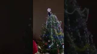 Мужик решил снять звезду с новогодней ёлки и упал