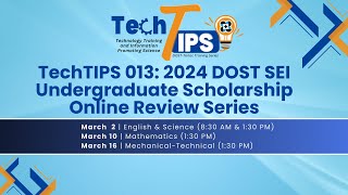 𝐌𝐀𝐓𝐇𝐄𝐌𝐀𝐓𝐈𝐂𝐒 | DOST-SEI Undergraduate Scholarship Online Review Series - Session 3 (March 10)