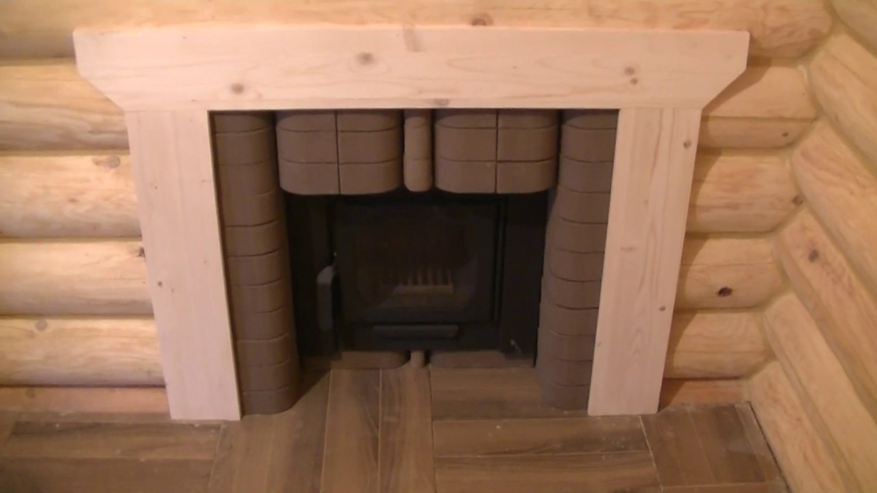 Отделка бани: монтаж защитных экранов и кладка кирпича вокруг печи ...