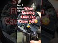 Steering Feels Stiff & Noisy? Flush It Yourself In Minutes #viral #youtubeshorts #carhacks