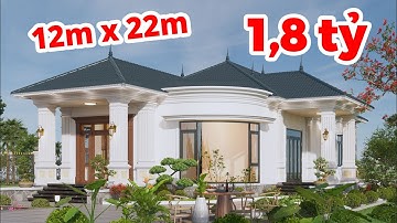 Mẫu biệt thự 1 tầng, mái nhật tân cổ điển | Xây nhà trọn gói 2026