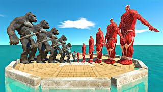Growing King Kong vs Growing Colossol Titan - Animal Revolt Battle Simulator