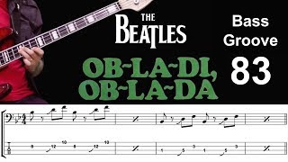 OB-LA-DI, OB-LA-DA (Beatles) How to Play Bass Groove Cover with Score & Tab Lesson chords