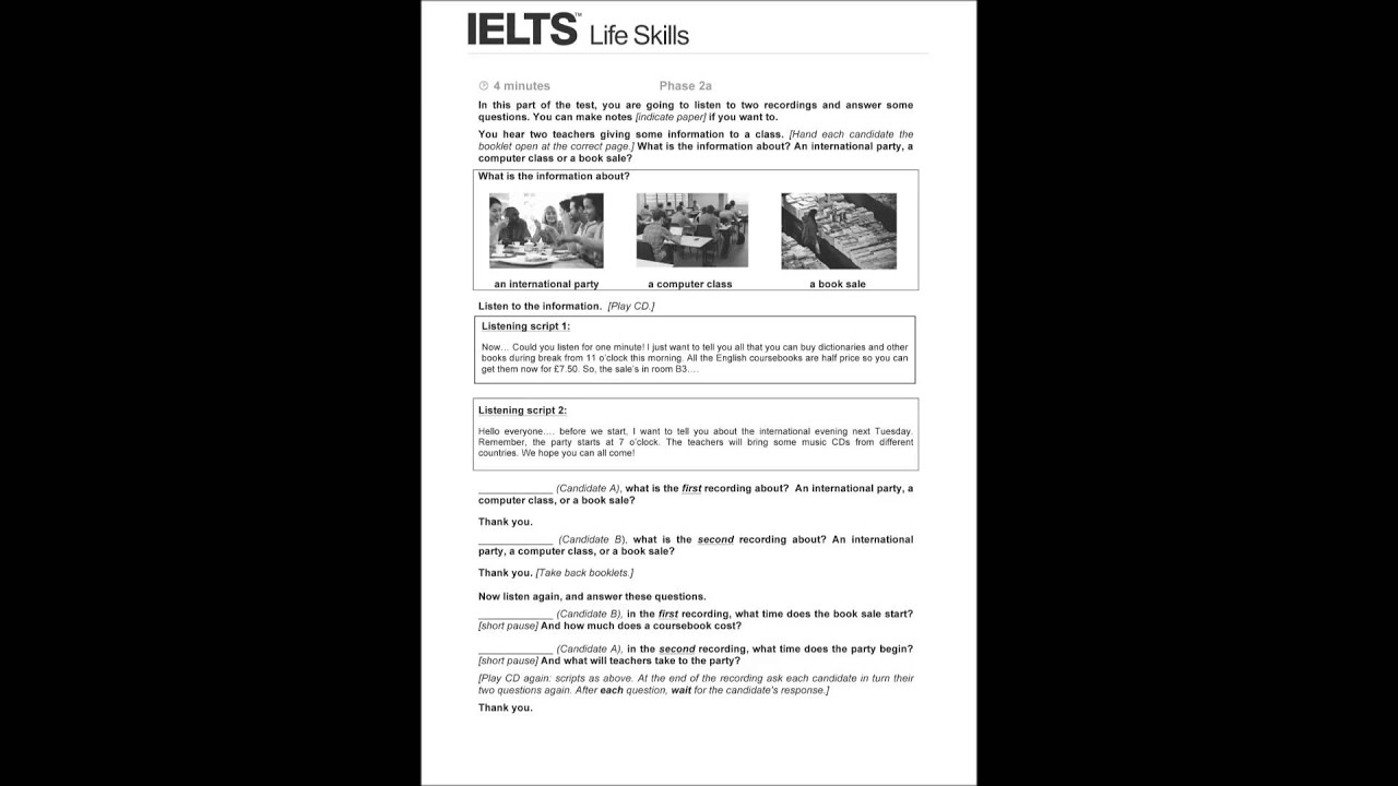 sample papers of ielts exam Part 1 of the ielts speaking test: introduction and interview.