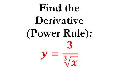Power Rule of Derivatives (Calculus) - Worked Example #5