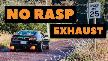 Removing Rasp From My Straight Piped 2010 Camaro V6! Custom Midpipe Install And Sound!! SOUNDS WILD!