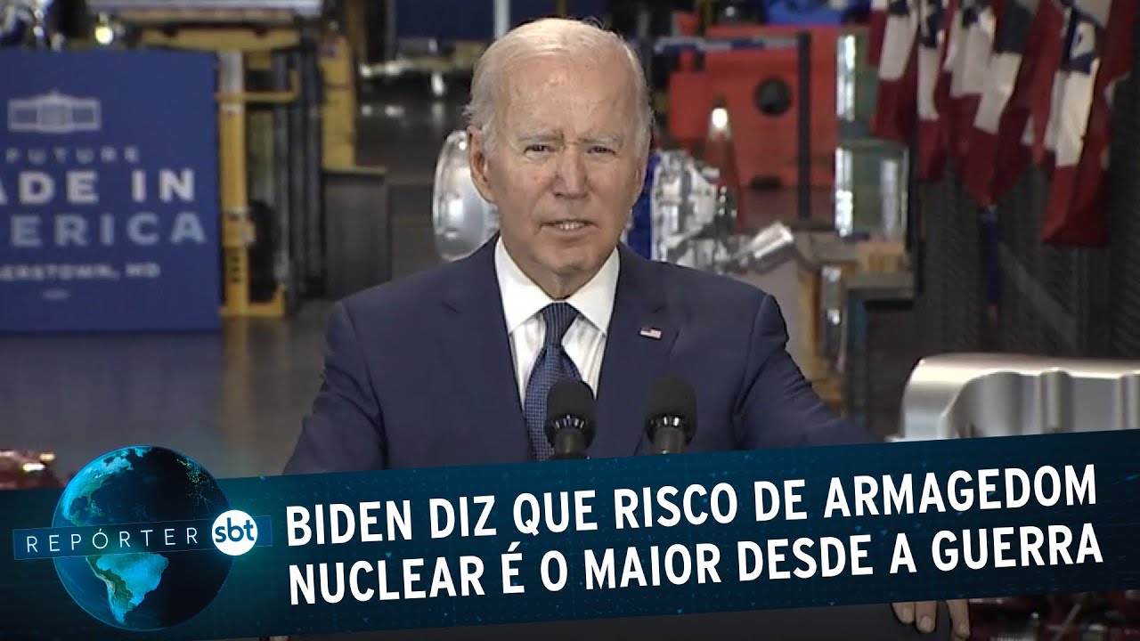 Biden diz que risco de ‘Armagedom’ nuclear é o maior desde a Guerra Fria | Repórter SBT (07/10/22)