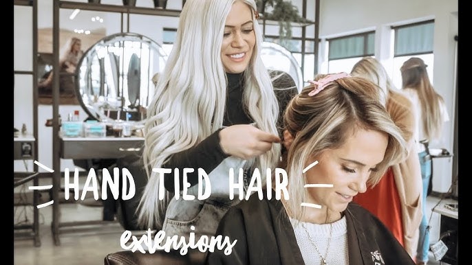 How to Apply ​Hand Tied Hair Extensions - Beaded Row application - Vision Hair  Extensions