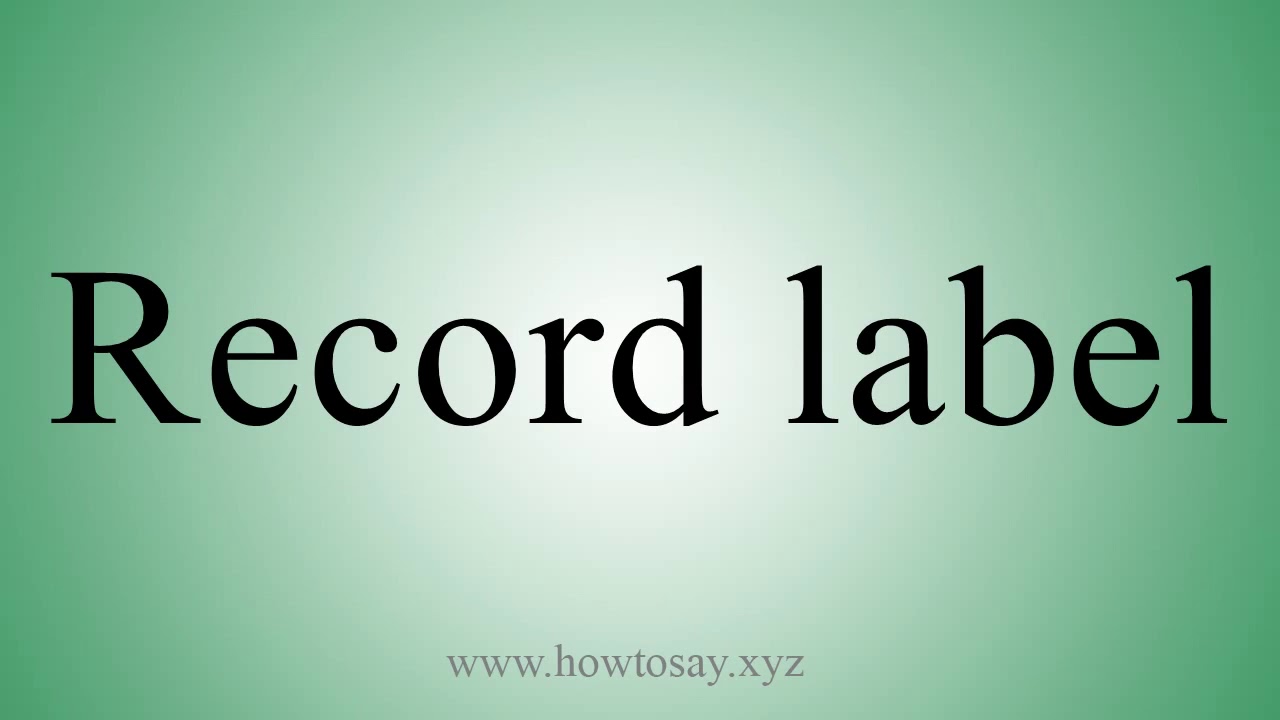Pronounce Record label as an Australian YouTube