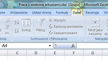 Praca z wieloma arkuszami w Excelu
