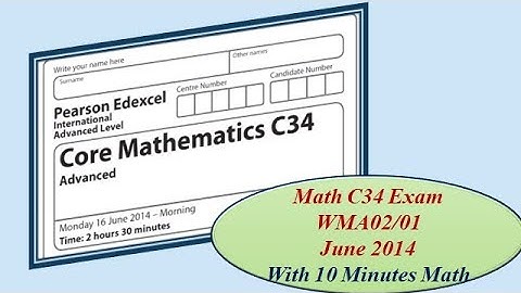 Edexcel IAL Math C34/June/2014