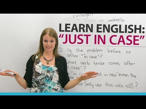 Expresiones en Inglés: JUST IN CASE