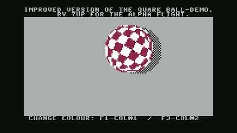 Quark Ball Demo by 7UP of Alpha Flight (AFL) !! Commodore 64 (C64)