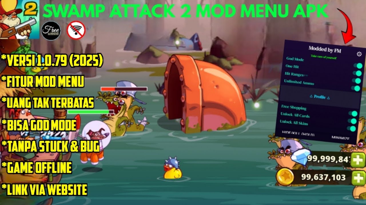 NEW UPDATE!! TANPA STUCK STUCK LAGI Swamp Attack 2 Mod