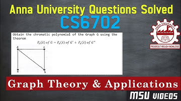 CS6702 GTA | Anna University Problem Solved | Obtain the chromatic polynomial of the Graph G