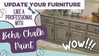 How I updated my oak buffet with Behr chalk paint