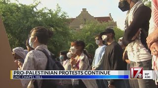 Pro-Palestinian protests continue at UNC