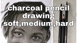 Charcoal pencil drawing   soft ,medium & hard charcoal pencil screenshot 4
