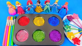 ToyASMR] Satisfying with Heart lollipop Dress Up Disney Princess Ariel, Snow White, Belle, Cinderell