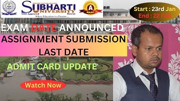 swami vivekananda subharti universitair examenupdate 2025 januari | subharti universiteit geeft k...