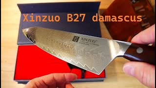 XINZUO Yi series B27 unboxing, sada damaškových kuchyňských nožů/damascus steel knife set