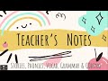 Teachers notes youtube channel