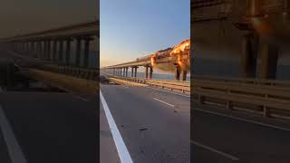 горит крымский #мост кто то неосторожно курит у цистерн как #Крым это #Украина
