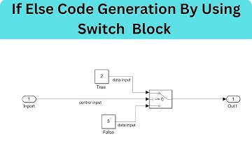 If Else Code Generation By Using  Switch Block In Simulink #SwitchBlock