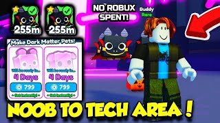 I Made It To The TECH AREA In Pet Simulator X On My Noob Account WITH NO ROBUX!! (Roblox)