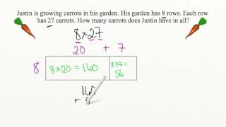 AdaptedMind Math - Multiplying Two-digit by One-digit Numbers Lesson