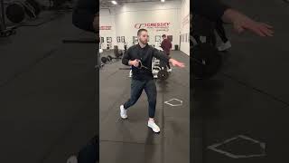 Staggered stance cable row