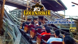 August 2022 Gold Striker Roller Coaster On Ride 4K POV California's Great America