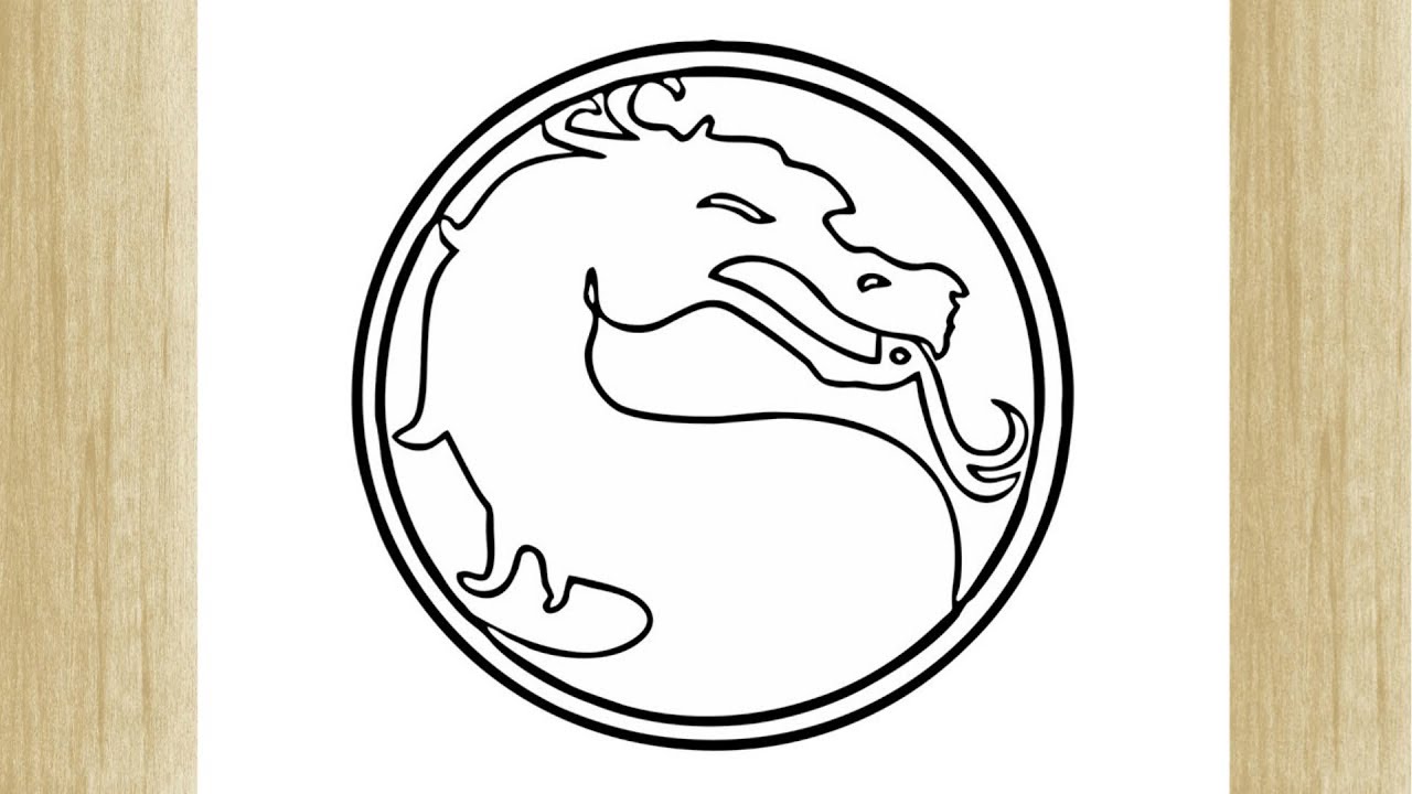 Как нарисовать значок мортал комбат