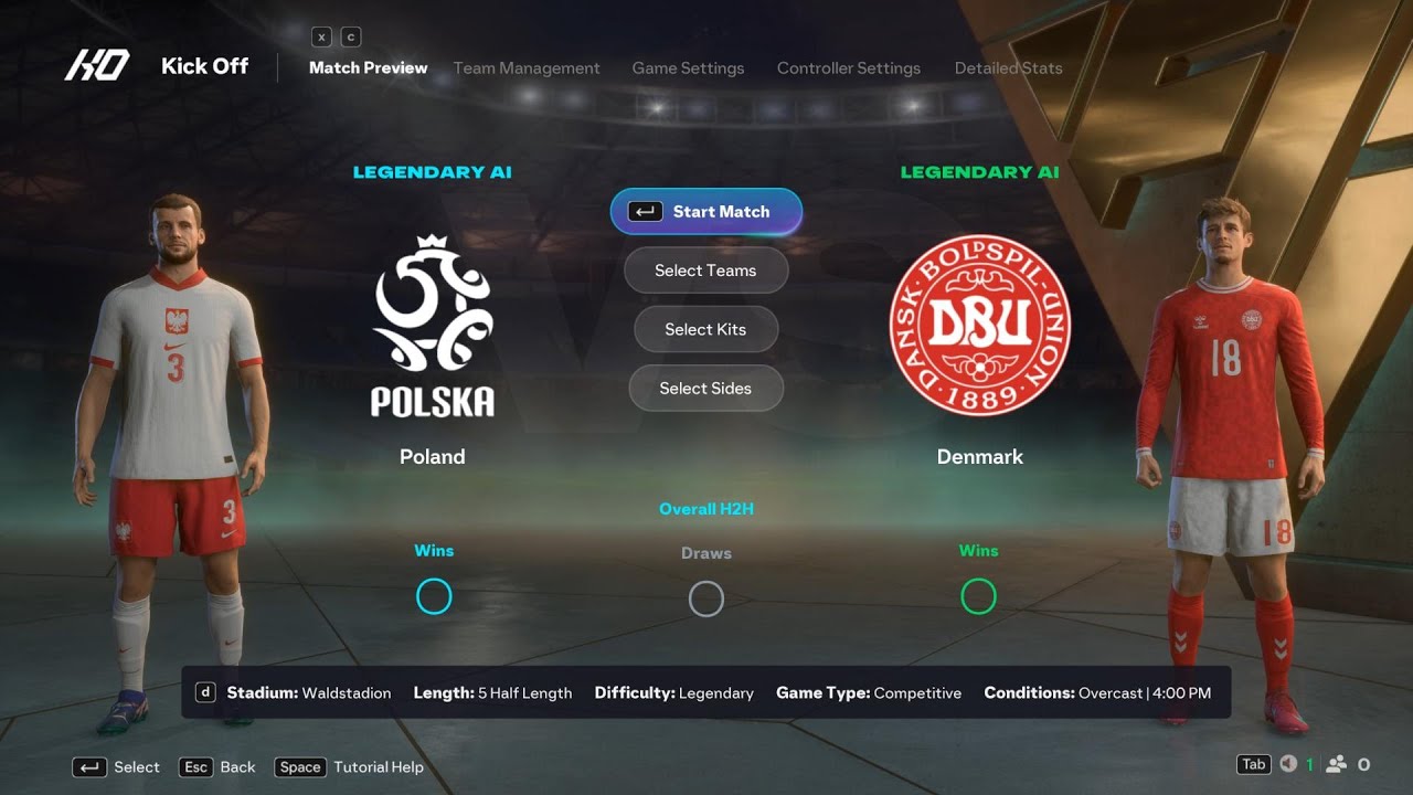 Poland vs Denmark | International | EA FC 26 | Simulation