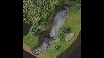 Blender+Realflow Waterfall