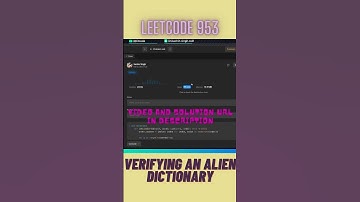 953. Verifying an Alien Dictionary #python #leetcode