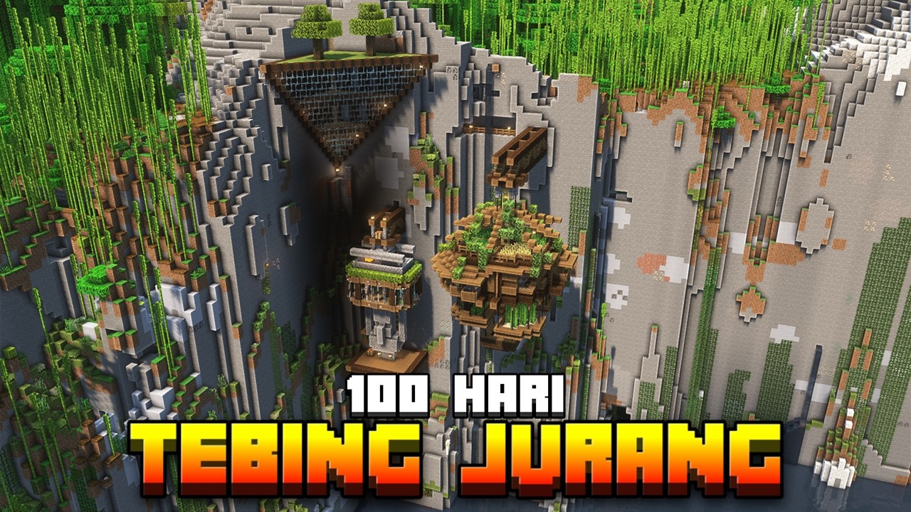 100 Hari Minecraft Tebing Jurang