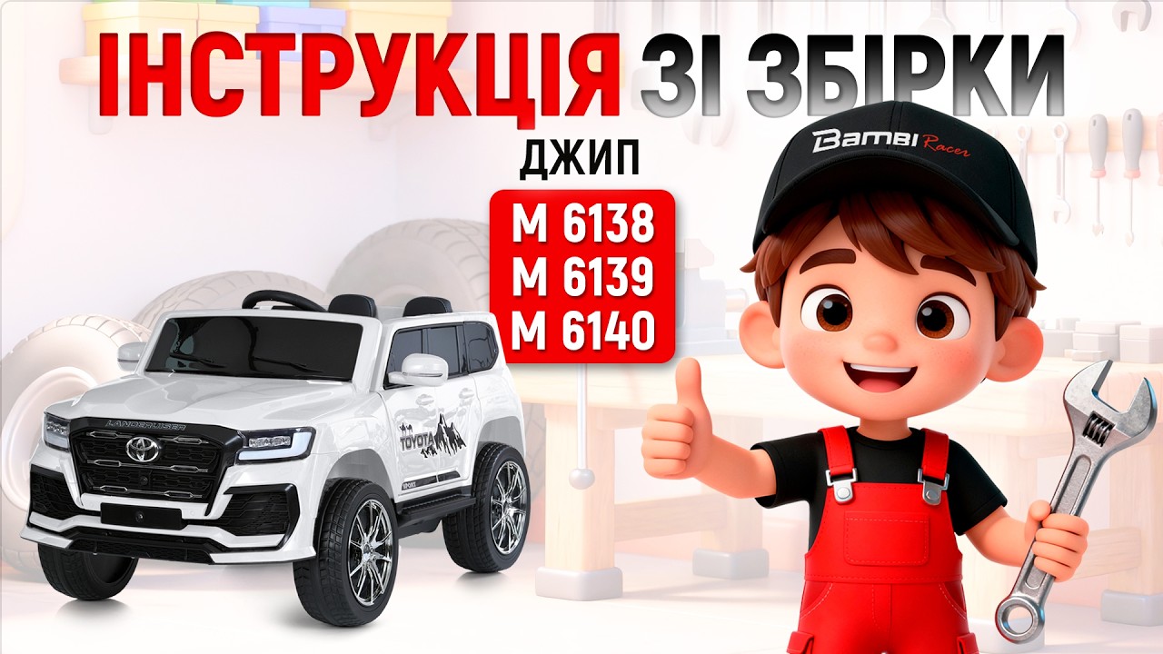 Збірка Дитячого Джипа M 6138, M 6139, M 6140 #bambiracer