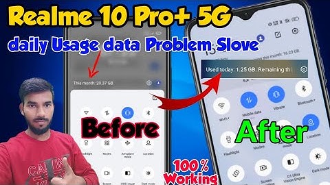Realme 10 Pro Plus 5g me daily usage data kaise Show Kare | Realme 10 Pro plus 5g usage data setting